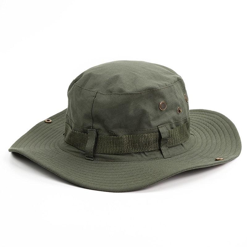 Camouflage Outdoor Bucket Hat Camping Hat Men Foldable Sun Cap Breathable Adjustable Bucket Cap for Men/Women Sports Sun Cap Unisex Fishing Hiking Travel Solid Color Hats