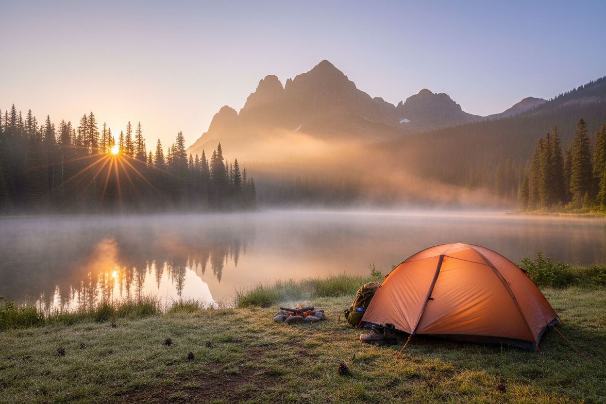 Sunrise Mountain Lake Camping